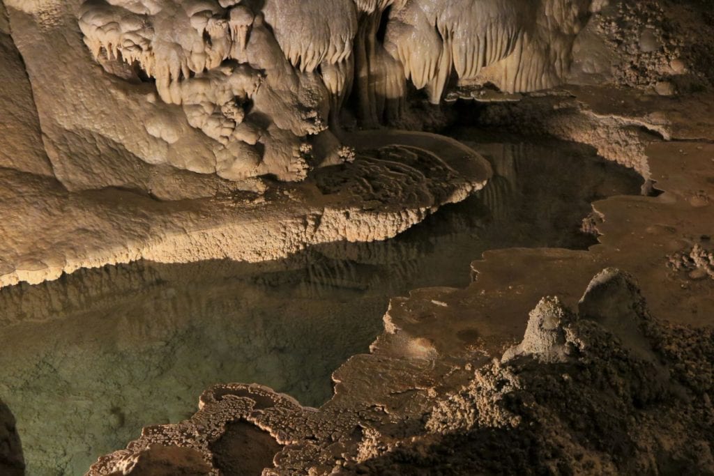Pools of water in Carlsbad Caverns