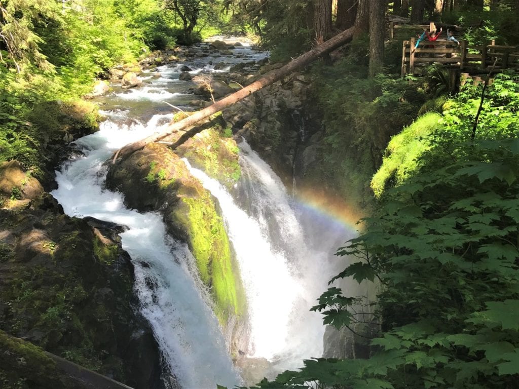 A Rainbow at Sol Duc Falls, Washington