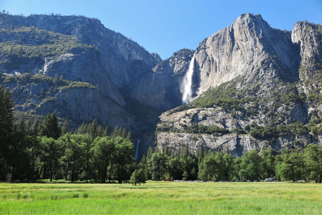Yosemite Valley, Cooks meadow, Looking at Yosemite Falls