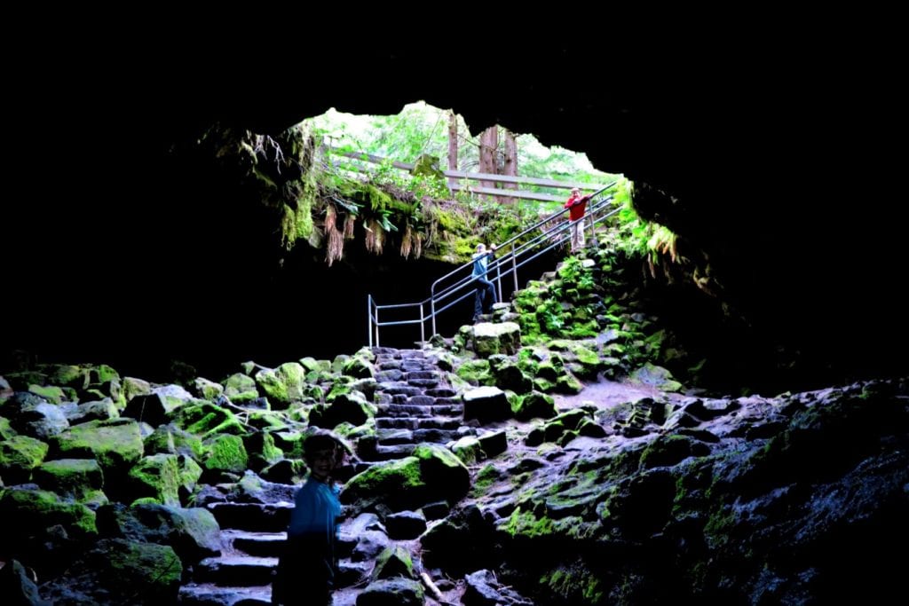 Ape Cave, Washington - entrance to the lava tube