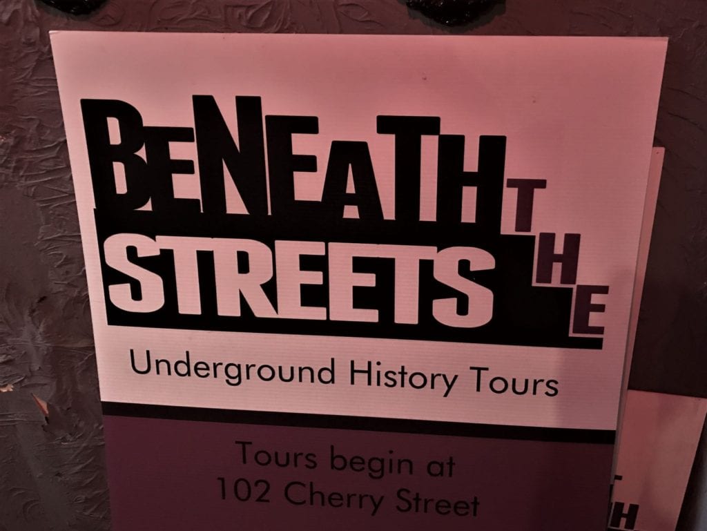 Beneath the Streets tour in Seattle, Washington