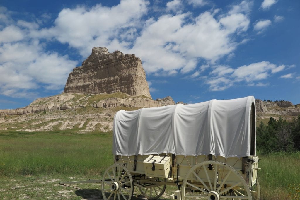 Scott's Bluff, Nebraska covered wagon