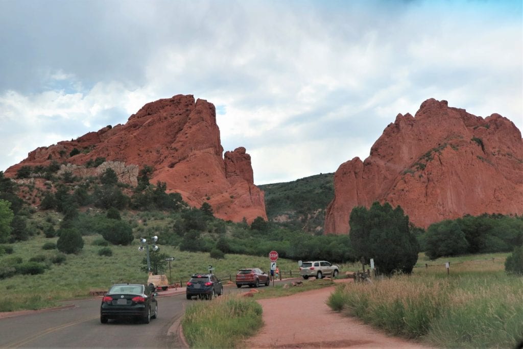 Gorgeous Red Rocks at Garden of the Gods entrance - Colorado