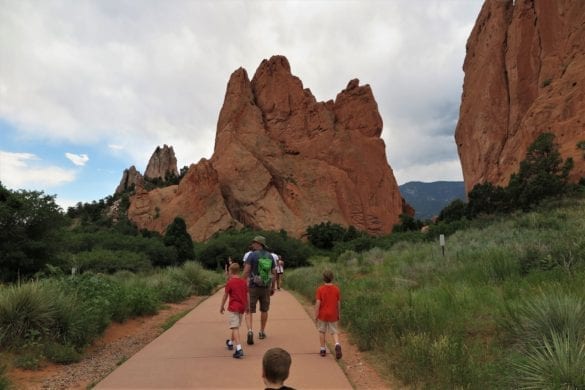 Beautiful Red Rocks along Garden of the Gods main trail, Colorado