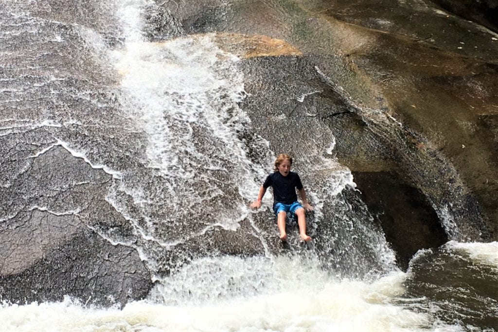 Sliding Rock - sliding down a rock waterfall! Top Thing to Do in North Carolina