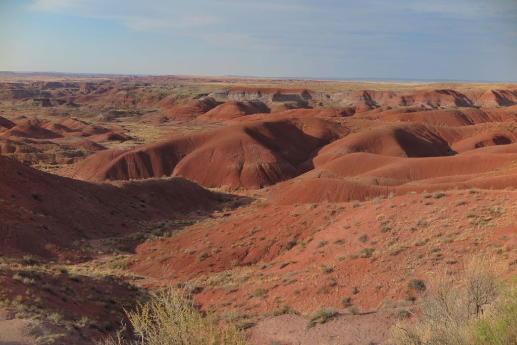 Beautiful red-colored landscape at Tiponi Point Overlook, Painted Desert, AZ