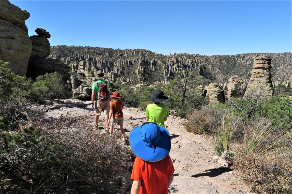 Incredible landscape at Echo Canyon Trail, Chiricahua National Park, Arizona - Top trail to hike with kids.