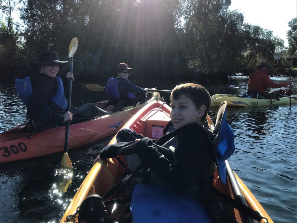 Kayaking by Three Sister's Spring on a Cold Day to see the Manatee - Florida