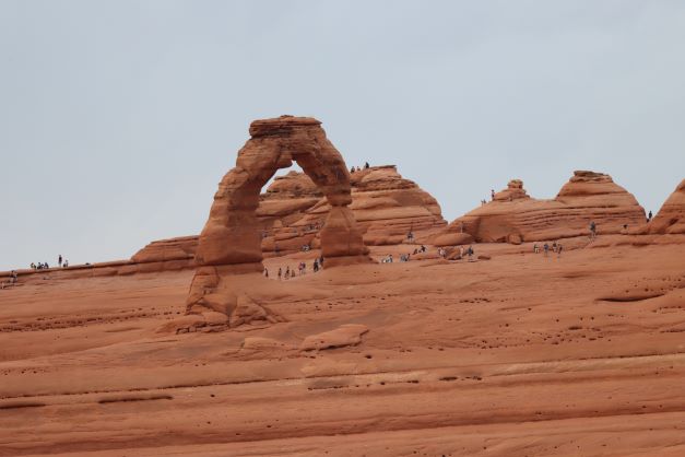Delicate Arch from the viewpoint point at Arches National Park, Utah