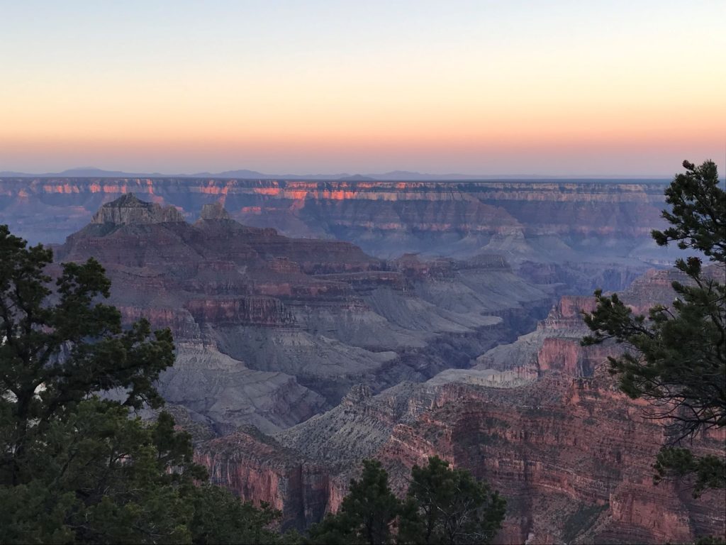 Bright Angel Point, sunrise, North Rim Grand Canyon