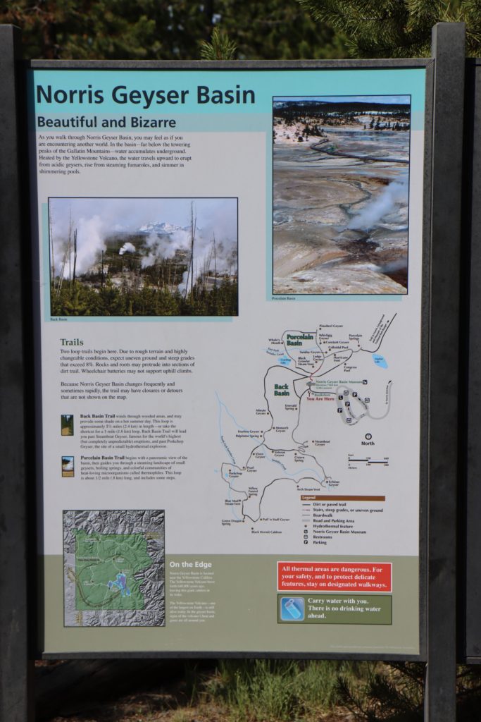 Norris Geyser Basin Map - Yellowstone, Wyoming