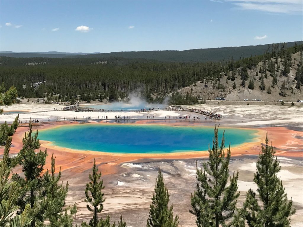 Grand Prismatic Overlook from Fairy Falls Trail - Yellowstone things to do - Wyoming