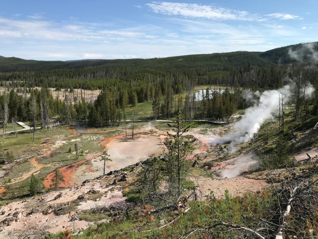 Artist PaintPot - view from the boardwalk - Yellowstone things to do - Wyoming