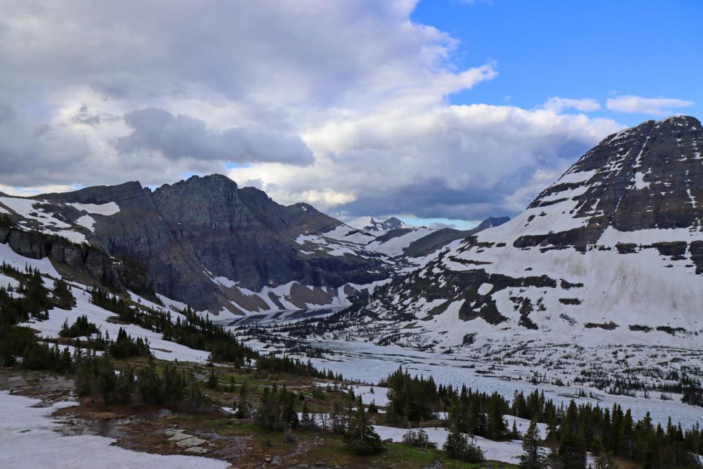 Hidden Lake Trail, Glacier National Park in late June, Montana