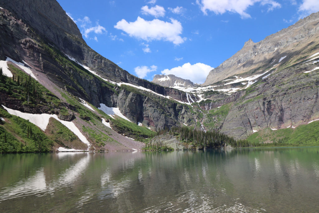 Grinnell Lake, Glacier National Park in late June, Montana