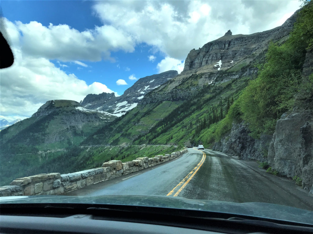 Going to the Sun Road, Glacier National Park in late June, Montana