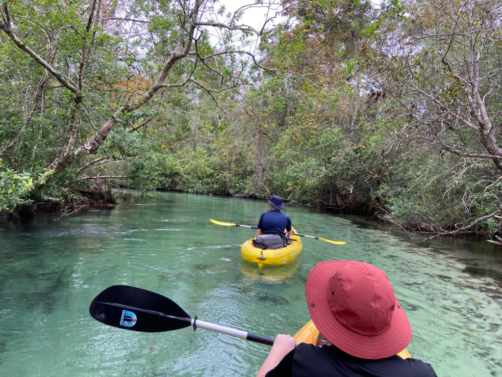 Beautiful crystal clear Weeki Wachee River kayak, Florida