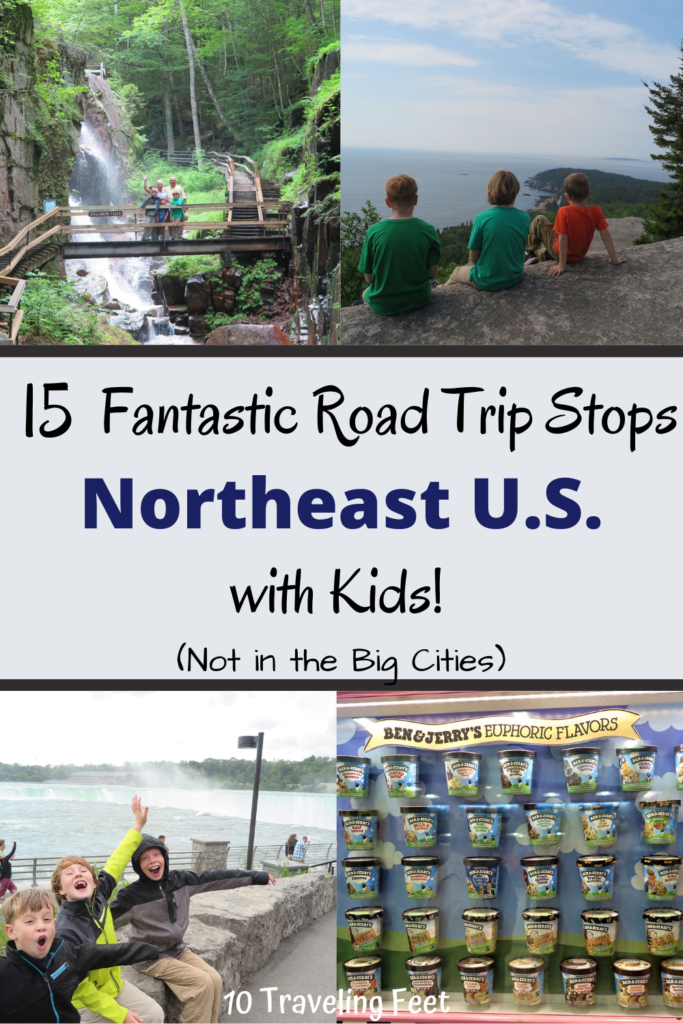 Top Road Trip Stops in Northeast United States with kids Pin