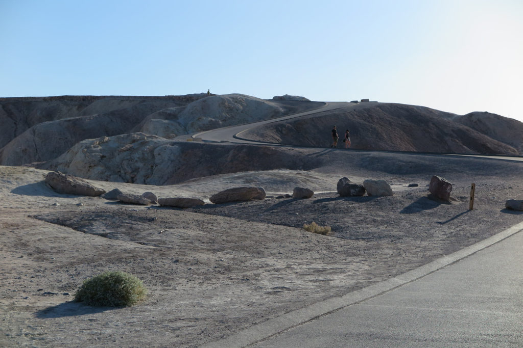 The walk to Zabriskie's Point from the parking lot at Death Valley in California