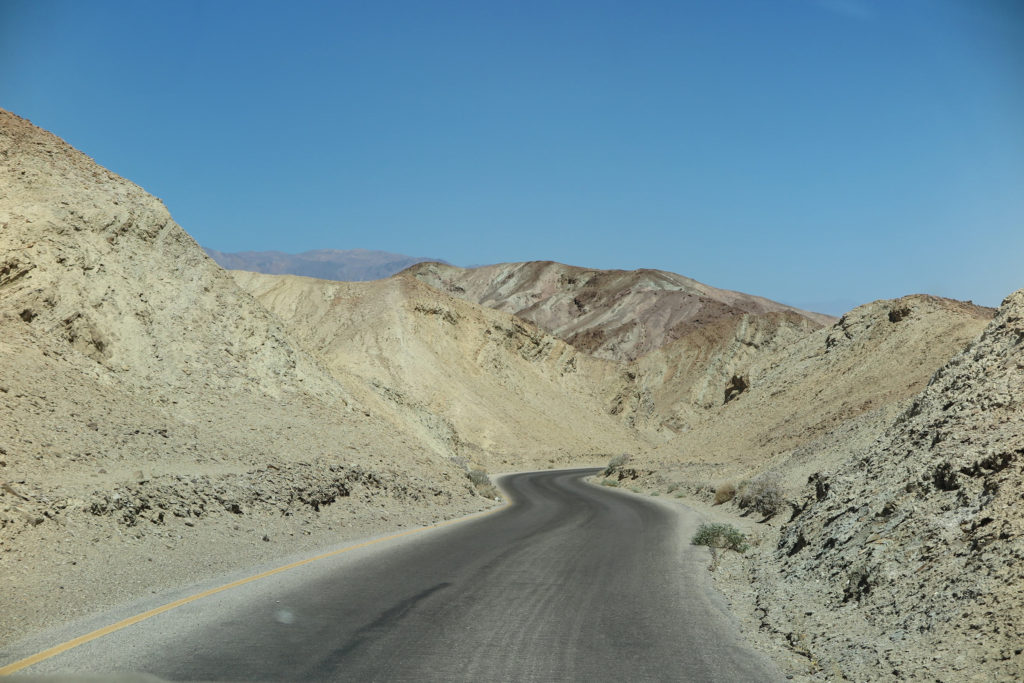 Beautiful yellow colors on Artist Drive - Death Valley, California