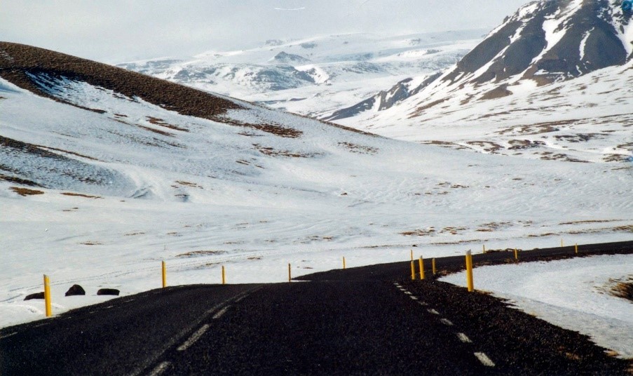 Snowy landscape in Iceland - Ring Road