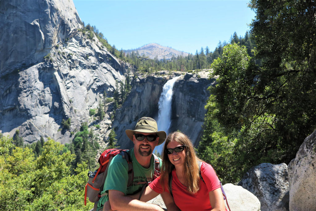 John Muir Trail - the view of Nevada Falls, Yosemite, California
