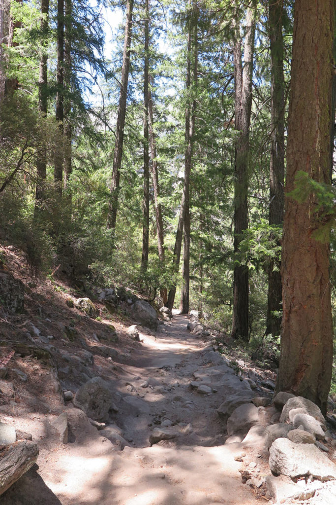 John Muir Trail - Walking down from Nevada Falls, Yosemite, California