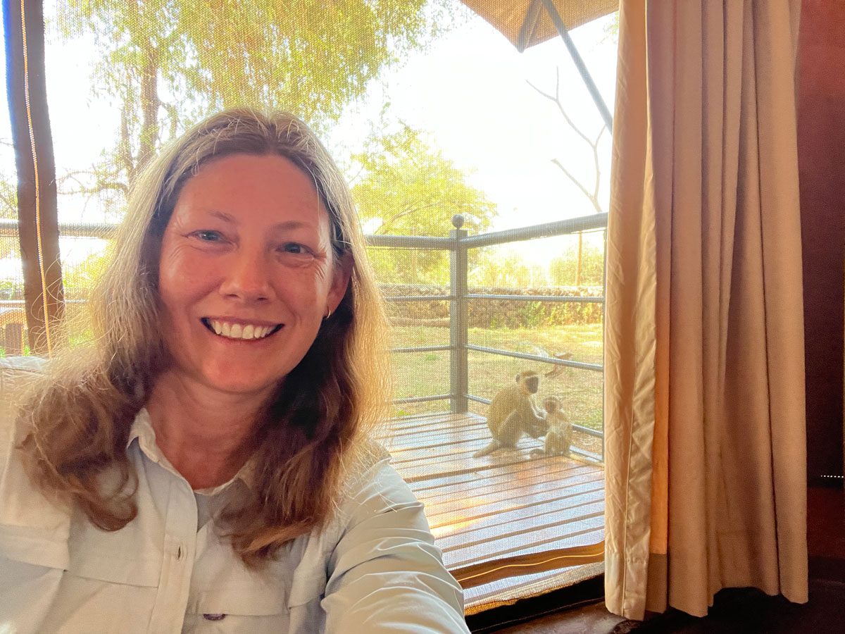 Ashnil Samburu Camp - our room & monkeys, Kenya